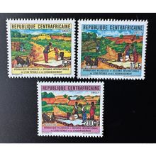 Centrafricaine 1987 Mi. 1297 - 1299 UNICEF Hydraulique villageoise eau potable