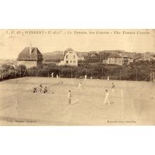 Wissant Tennis Courts Rare Antique French Postcard