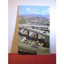 HARBOR FREEWAY, LOS ANGELES, CALIFORNIA, USA used vintage postcard 1973 pm =