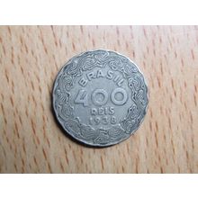 Brazil Brasil 1938 400 Reis Coin