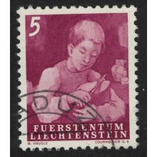Liechtenstein Boy cutting Loaf 1951 Canc SG#287 MI#289 Sc#247