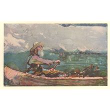 Winslow Homer Adirondacks Guide Boat Ship Victorian Painting Postcard