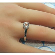 Natural Light Pink Spinel 925 Sterling Silver Solitaire Ring with Box