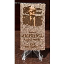 5 Oz Copper Collectible Donald Trump "Make America Great Again" Bar