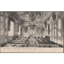 Salle des Mariages, Hôtel de Ville, Douai, c.1910 - Lévy CPA LL89