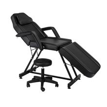 Tattoo Chair with Stool Message Bed Spa Salon Table Facial Chair for Client Esth