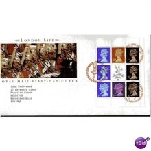 1990 'LONDON LIFE BOOKLET PANE ('BUREAU CANCELLED) (EBID462)