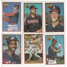 1989 Bowman California Angels team set 18 cards- Abbott RC, Blyleven