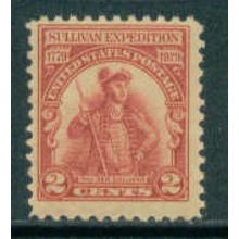657 2c General John Sullivan Just Clears MNH T0117