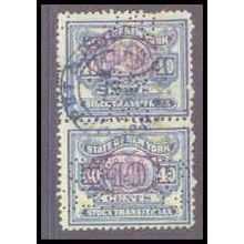 Used Revenue 40c N.Y. Stock Transfer Barely Clears Pair WA2822