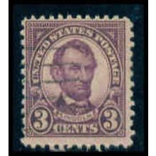 Used 635 3c Abraham Lincoln Barely Clears M09930