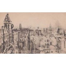 London St Saint Clement Danes Looking East Antique Aerial Postcard