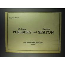 1956 William Perlberg & George Seaton Ad - Variety 50th