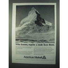 1968 American Mutual Ad - Maybe a Mole Lives There