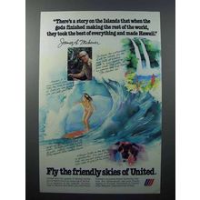 1979 United Air Lines Ad - Gods Took Best Made Hawaii