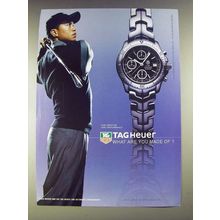 2003 Tag Heuer Link Automatic Watch Ad - Tiger Woods