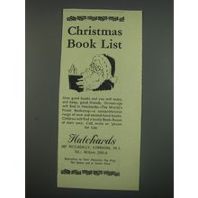 1949 Hatchards Bookshop Ad - Christmas Book List