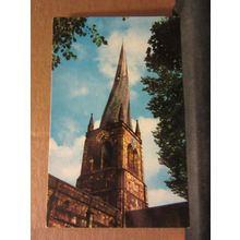 ST. MARY AND ALL SAINTS, CHESTERFIELD, DERBYSHIRE. used postcard unposted #