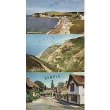 Freshwater Bay Shanklin 3x Isle Of Wight 1970s SAMPLE Postcard s