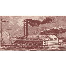 Hotel Mark Twain Book Author Old San Fransisco Ship Advertising Postcard