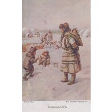 Eskimo Life Costume Old Postcard