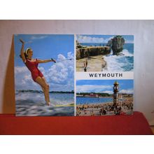 WEYMOUTH, DORSET. multiview used vintage postcard by John Hinde 1972 pm =
