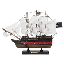 Wooden Blackbeards Queen Annes Revenge White Sails Limited Model Pirate Ship ...
