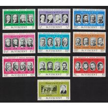 St. Vincent Bicentenary of US Revolution 10v 1975 MNH SG#456-465
