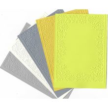 A6 Embossed Card. 10 Sheets. Snowflakes. Cardmaking Scrapbooking Crafts
