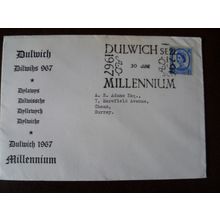 1967 Great Britain Dulwich Millennium Cover special cancel Dilwihs Dylawys