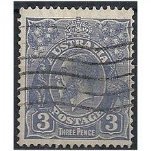 Australia 1928 SG100 3d Dull Ultramarine Fine Used . ..