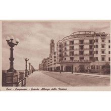 Bari Italy Italian Lungomare Grande Albergo Delle Marioni Rare Antique Postcard