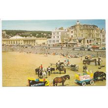 Horse and Donkey Rides The Sands Weston-Super-Mare Somerset Postcard 6175