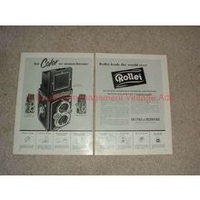 1956 2-page Rollei Rolleiflex & Rolleicord Camera Ad!!