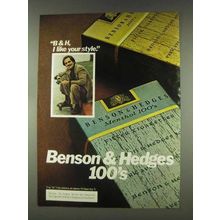 1978 Benson & Hedges 100's Cigarettes Ad
