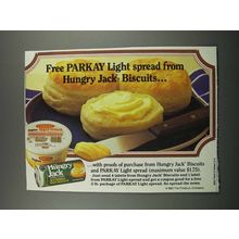 1983 Pillsbury Hungry Jack Biscuits & Parkay Spread Ad