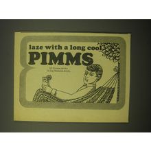 1966 Pimms Alcohol Ad - Laze with a long cool Pimms