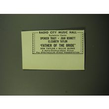 1950 Father of the Bride Movie Advertisement - Radio City Music Hall