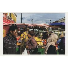 Ridley Road Market Stall Dalston Butchers Hackney London Postcard