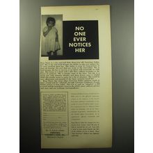 1957 Christian Children's Fund Ad - No one ever notices her
