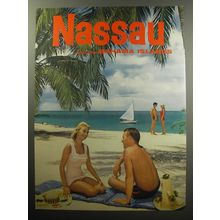 1957 Nassau and the Bahama Islands Tourism Advertisement - Beach