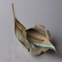 Silver Tone Flower Brooch