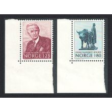 Norway Birth Centenary of Johan Falkberget novelist 2v SW Corners 1979 MNH