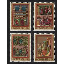 Luxembourg Medieval Miniatures 4v 1971 MNH SG#868-871 MI#820-823
