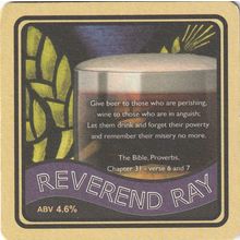 BEER MAT - ALLGATES BREWERY - REVEREND RAY - (Cat No 004) - (2010)