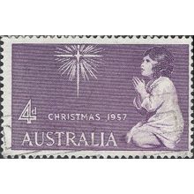 AUSTRALIA, CHRISTMAS, Prayer of a Child (Samuel, Reynolds), violet 1957, 4d, #2