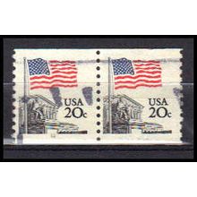 Used 1895a 20c U.S. Flag Fine CNP Left 12 PA0271