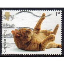 GB 2022 Cats of Great Britain - Ginger cat playing 1st Used