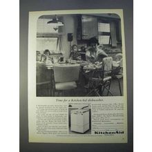 1966 KitchenAid Portable Dishwasher Ad - Time For