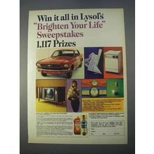 1966 Lysol Disinfectant Ad - Brighten Your Life